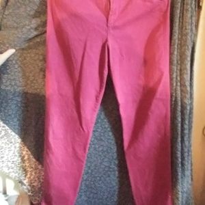 Maroon pixie crop pants